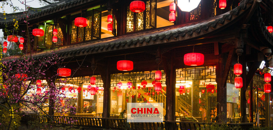 A tea house in Chengdu