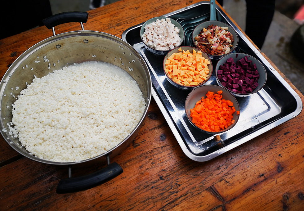 Bamboo Rice Making