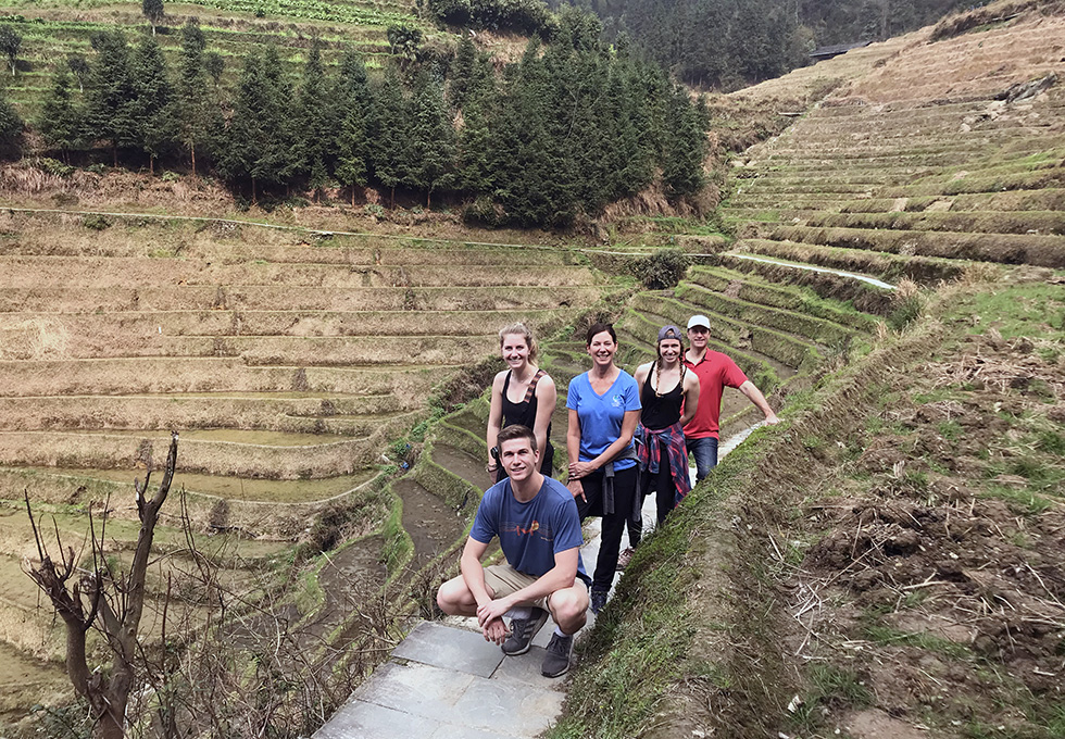 Hiking in the Longji Terraces