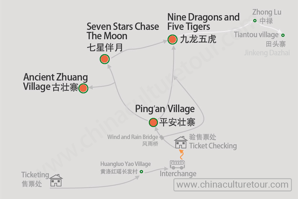 Ping'an Terraced Fields Map