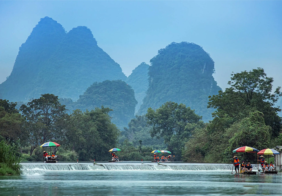 Biking along Yulong River