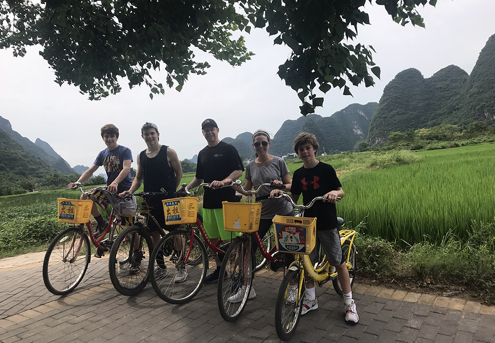 Biking along Yulong River