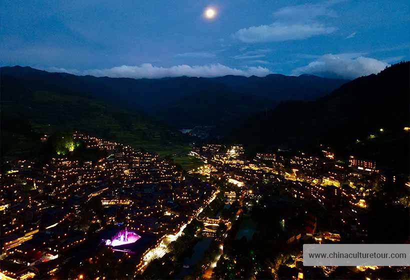 Night in Qianhu Miao Village